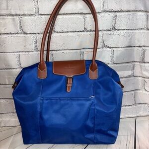 HEXAGONA PARIS POP Shoulder Tote Bag Cowhide Leather and Nylon